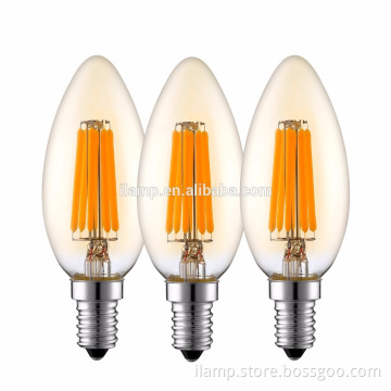 Dimmable Filament Led candle 6w Led Filament Lamp